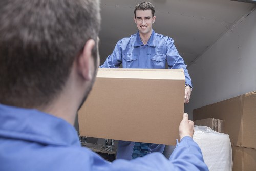 Removal team helping with a home move in Harmondsworth