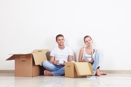 Team handling commercial relocation logistics in the Harmondsworth area
