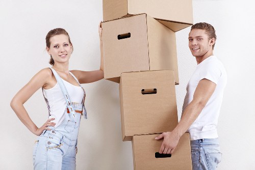 Removal van prepared for local furniture and boxes
