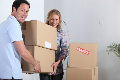 Prepared moving boxes and furniture for Harmondsworth removals